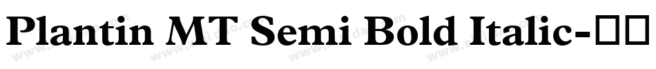 Plantin MT Semi Bold Italic字体转换